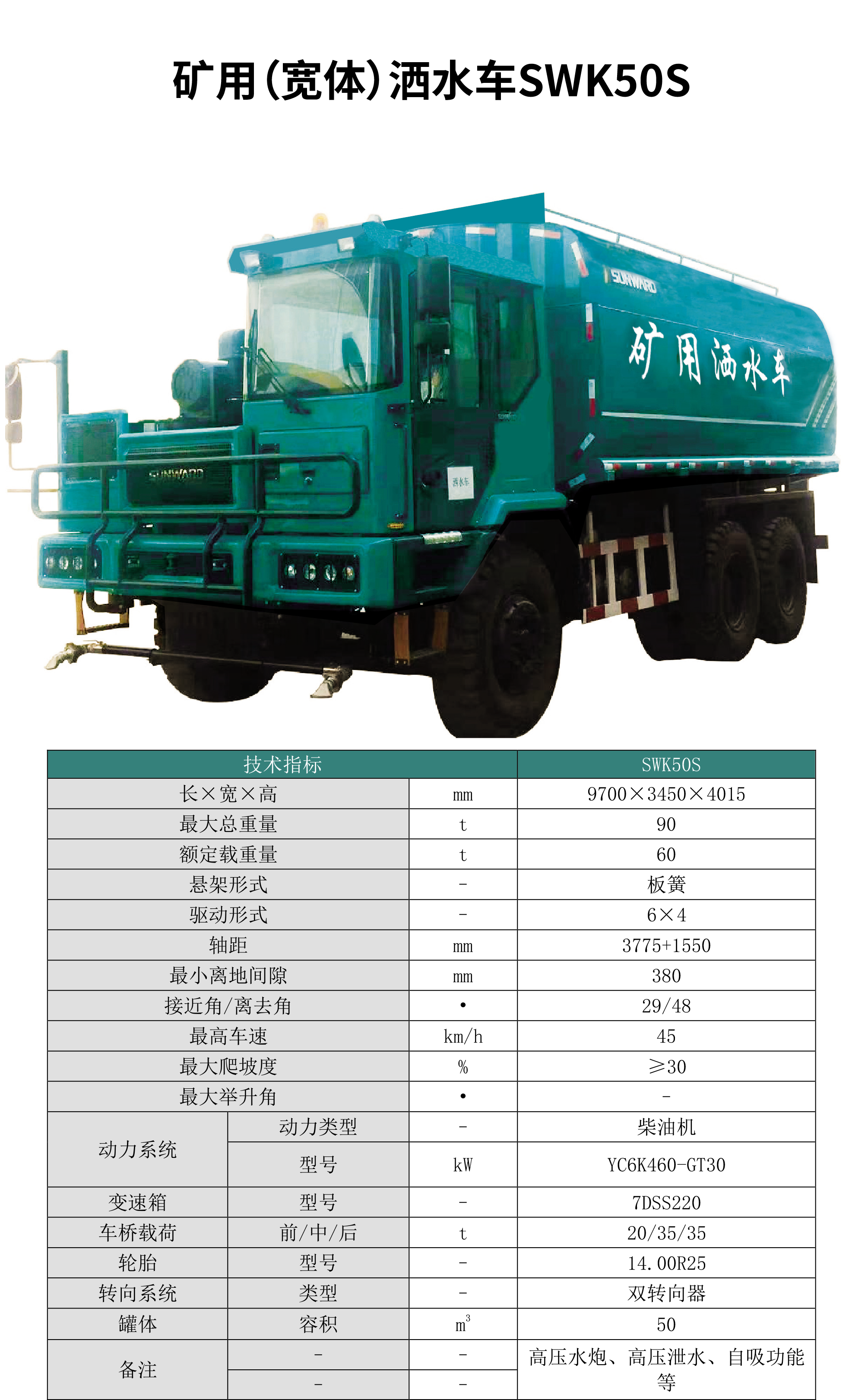 SWK 50S 矿用（宽体）自卸车