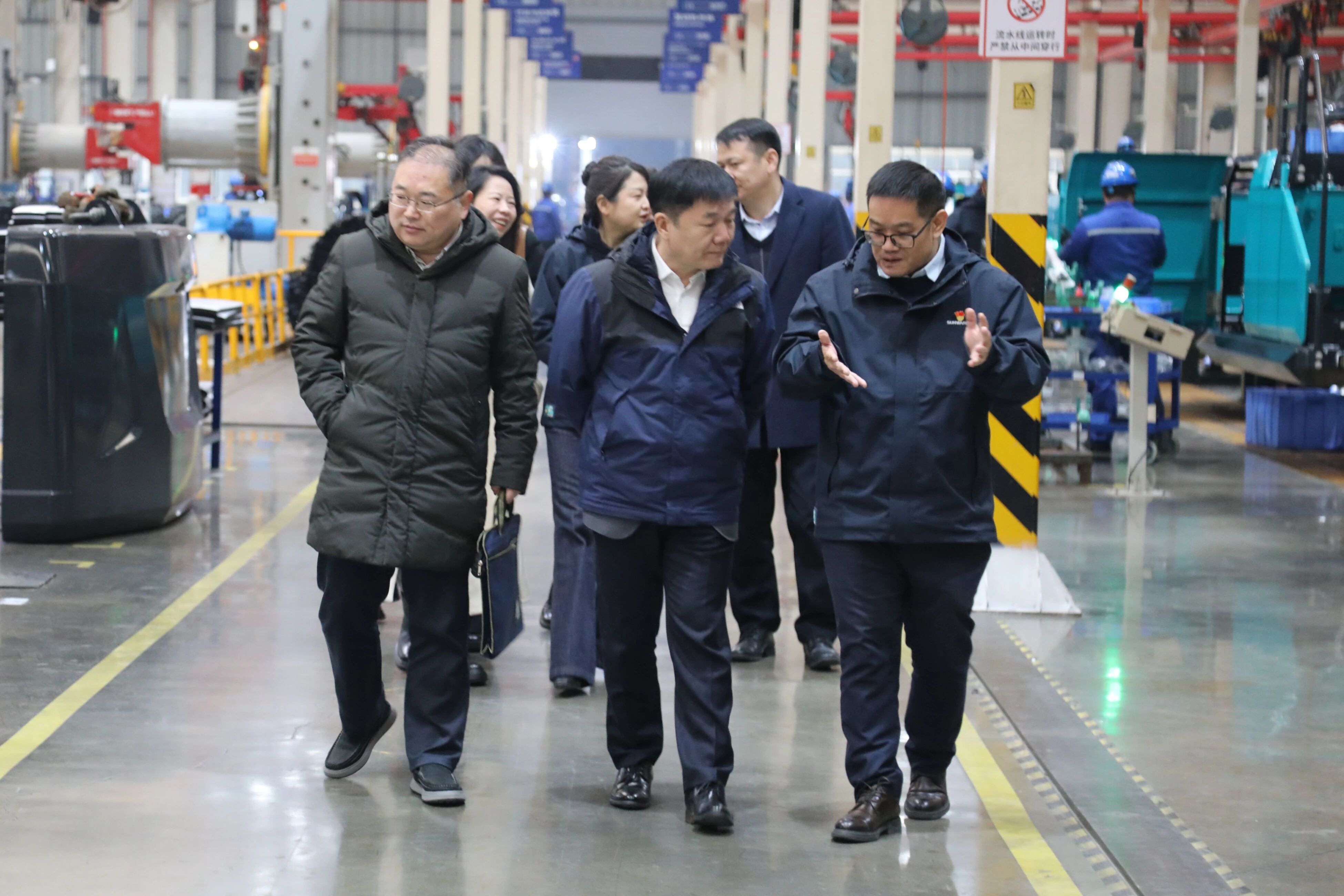 中国出口信用保险公司湖南分公司负责人蔡旺到访山河智能