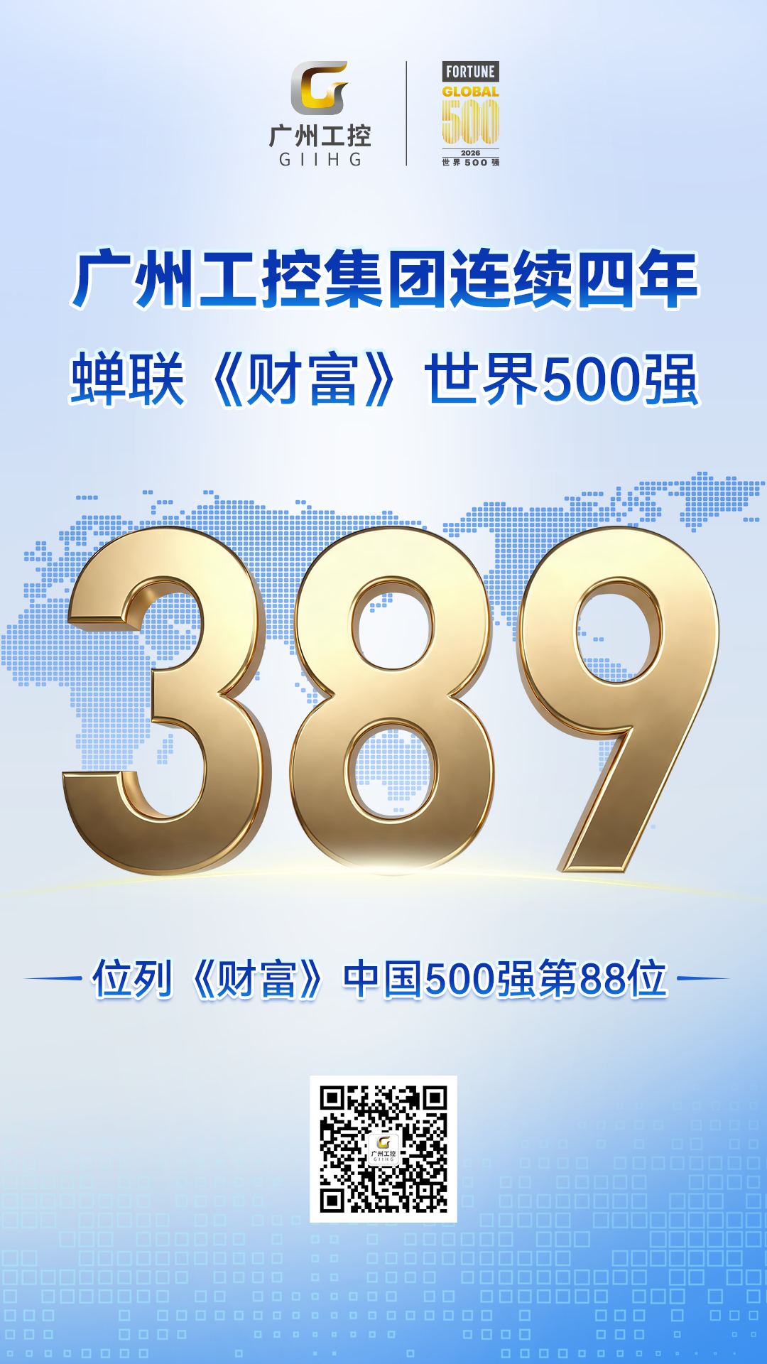 389位!广州工控集团连续四年登榜《财富》世界500强